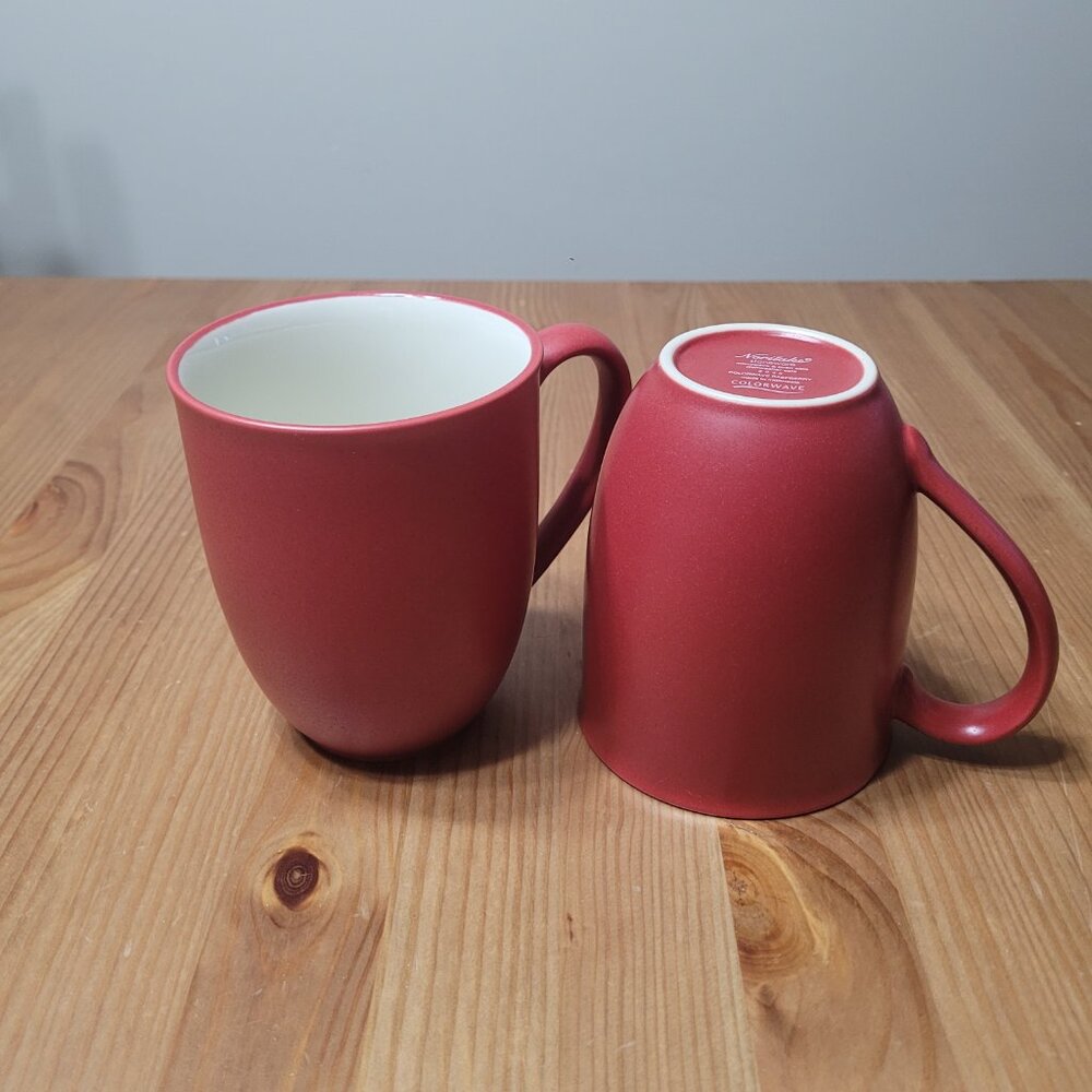Noritake Colorwave Raspberry Extra Large Mugs - Set of 2